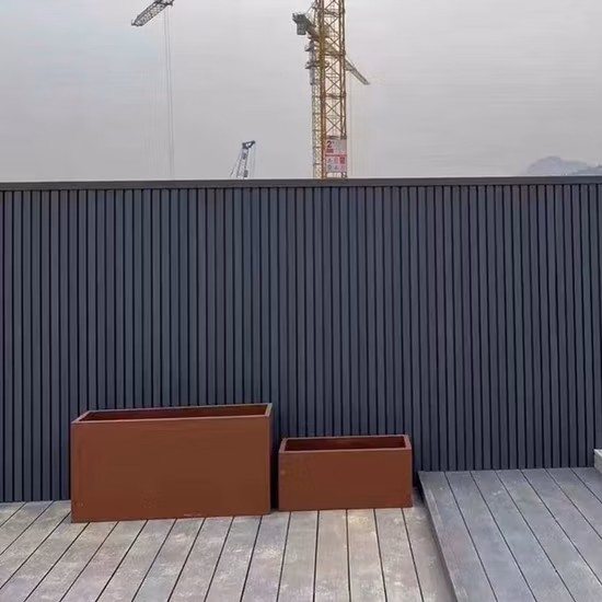 Wooden Grain Exterior Luxury Fluted WPC Wall Panel Outdoor Wall Cover Wall Cladding