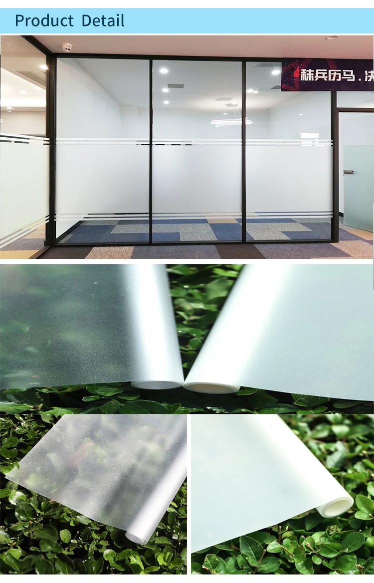 Frosted Static Cling Decorative Window Film Transparent Window Glass Films for Office/Home Decoration