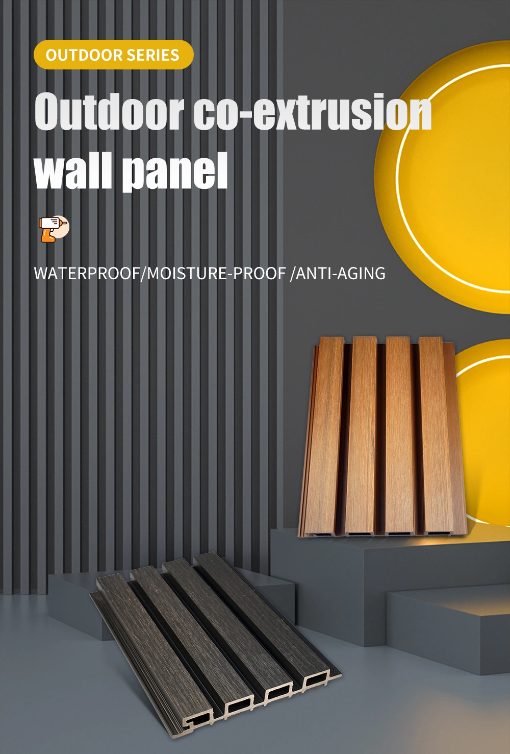 China Wholesale Exterior WPC Waterproof Wall Panel Wall Panel Outdoor Cladding