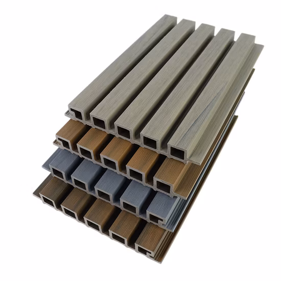 Wooden Grain Exterior Luxury Fluted WPC Wall Panel Outdoor Wall Cover Wall Cladding